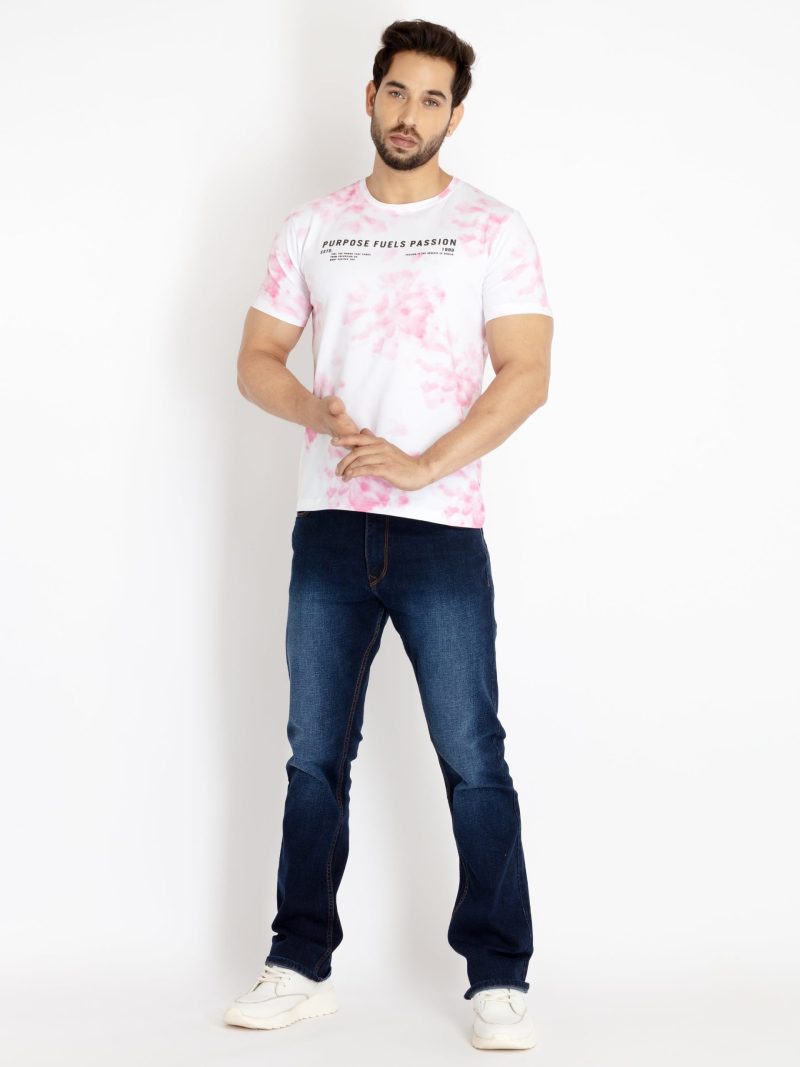 Status Quo Mens Tie Dye Round Neck T-Shirt
