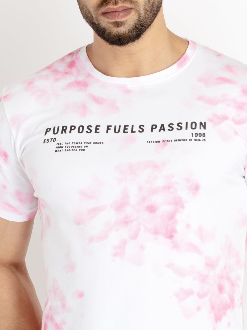 Status Quo Mens Tie Dye Round Neck T-Shirt