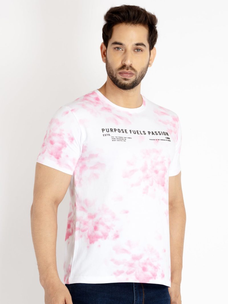 Status Quo Mens Tie Dye Round Neck T-Shirt