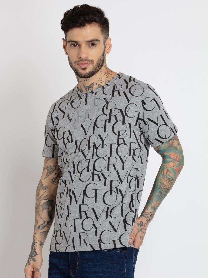Status Quo Mens All Over Printed Round Neck T-Shirt