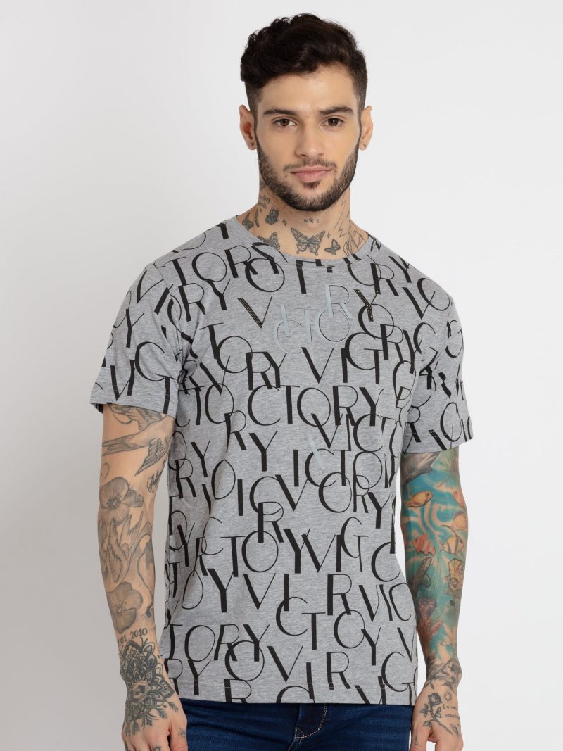 Status Quo Mens All Over Printed Round Neck T-Shirt