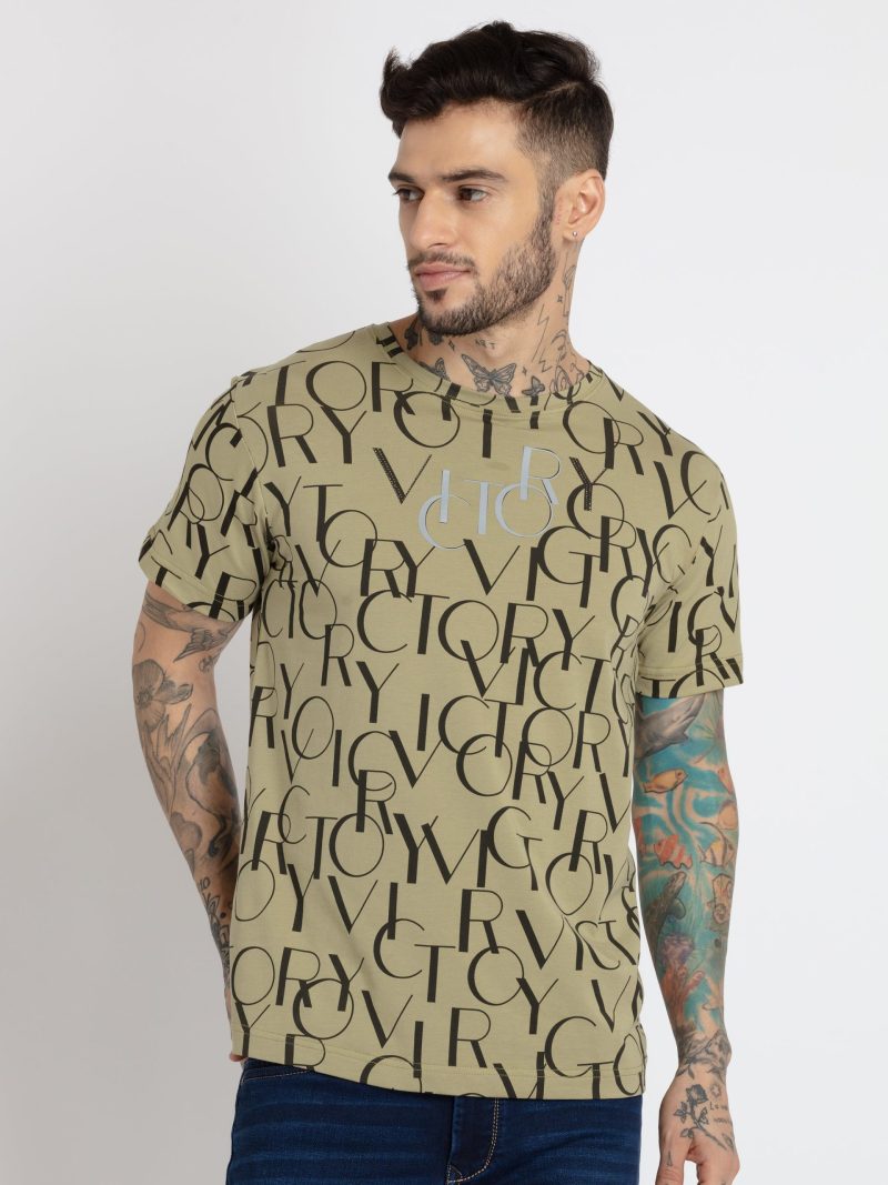 Status Quo Mens All Over Printed Round Neck T-Shirt