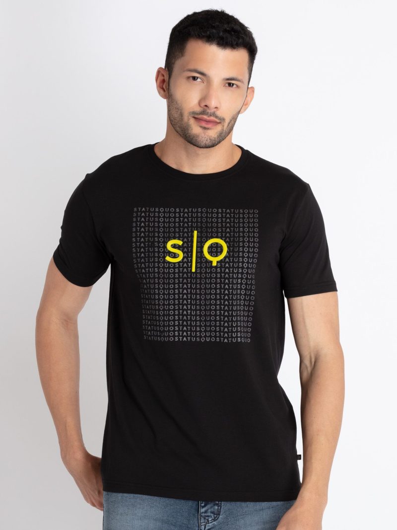 Status Quo Mens Printed Round Neck T-Shirt
