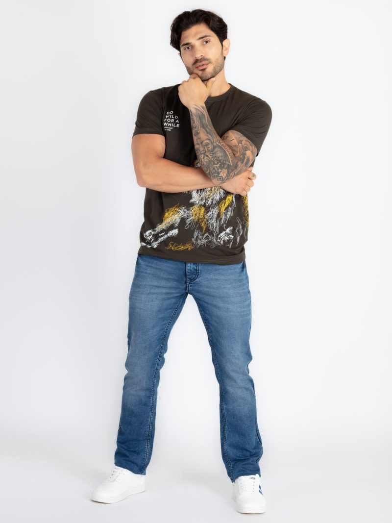 Status Quo Mens Printed Round Neck T-Shirt