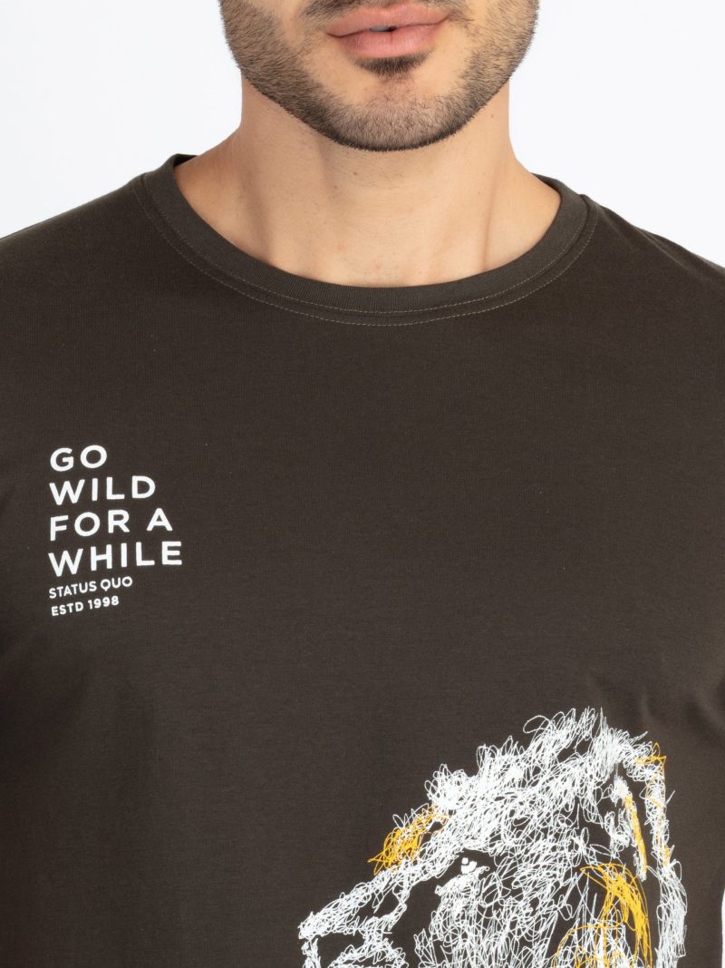 Status Quo Mens Printed Round Neck T-Shirt