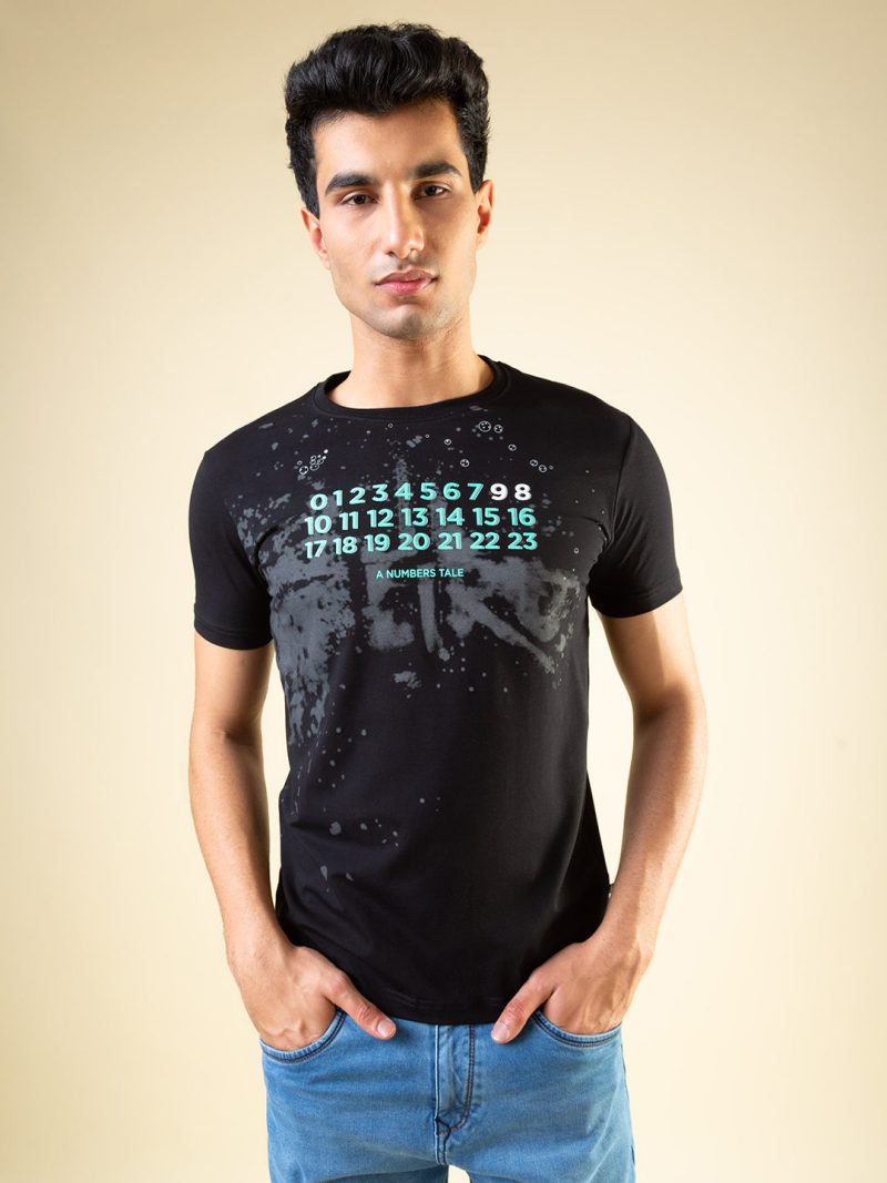 Status Quo Men'S Chest Typography Printed Round Neck Half Sleeves Regular Fit Tshirt