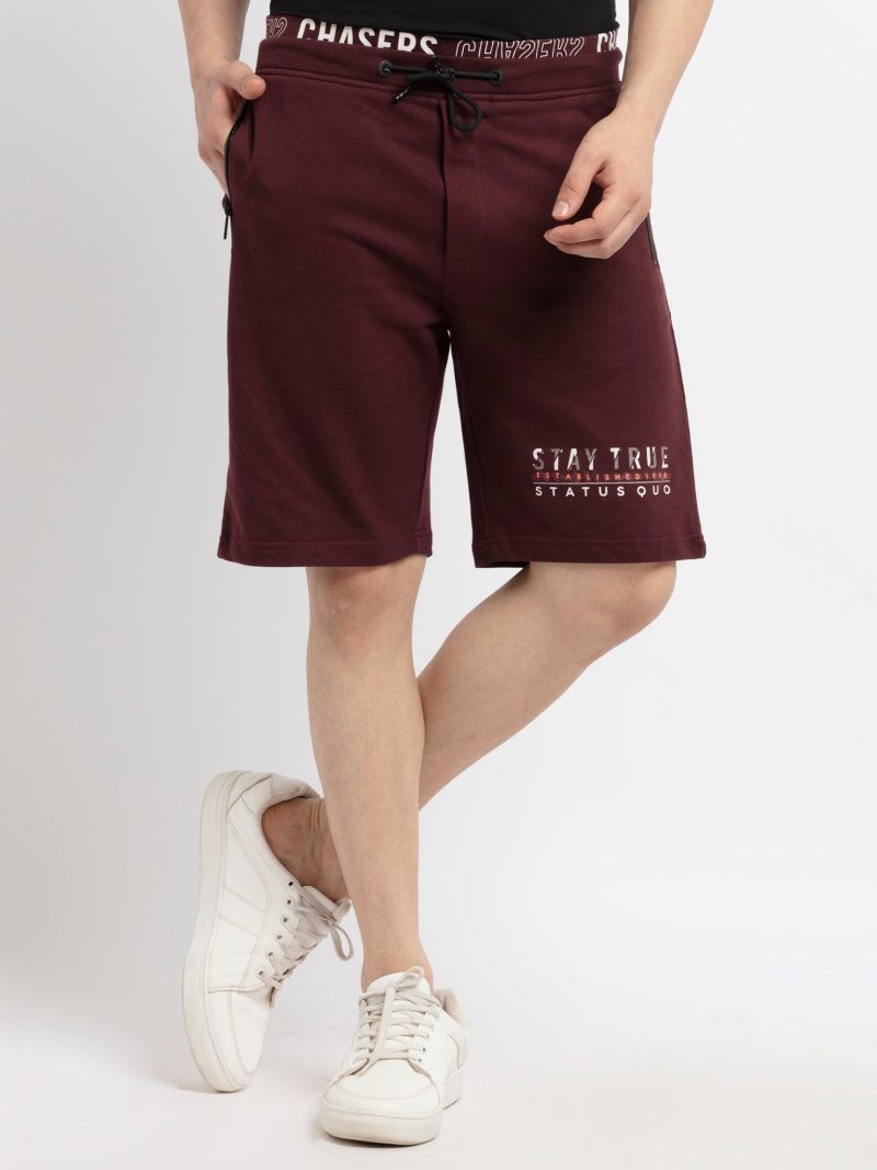 Status Quo Status Quo Men'S Typography Printed Regular Fit Short