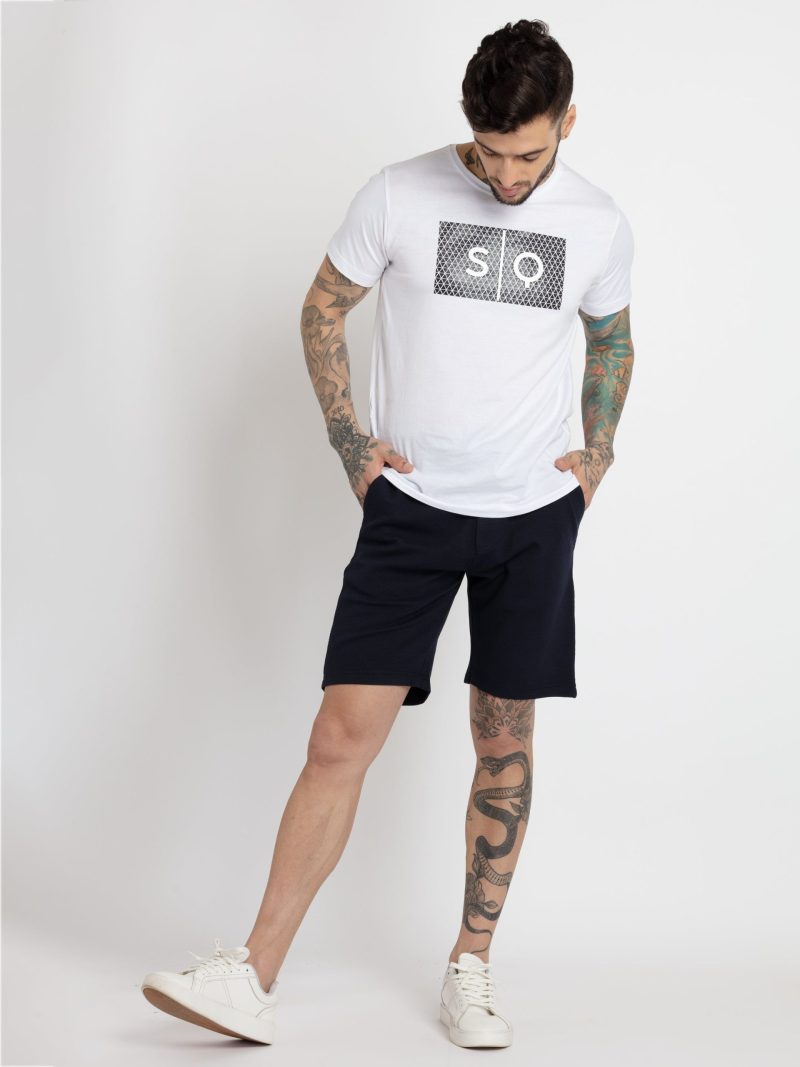 Status Quo Mens Solid Regular Fit Shorts
