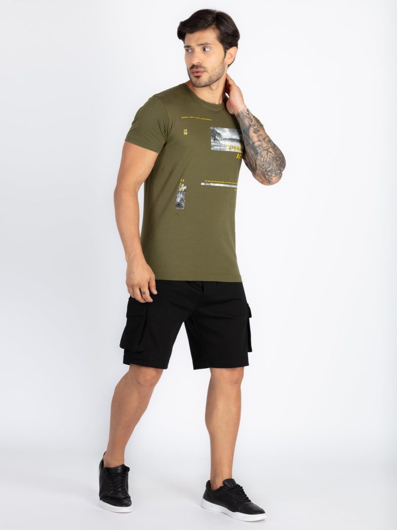 Status Quo Mens Solid Regular Fit Shorts