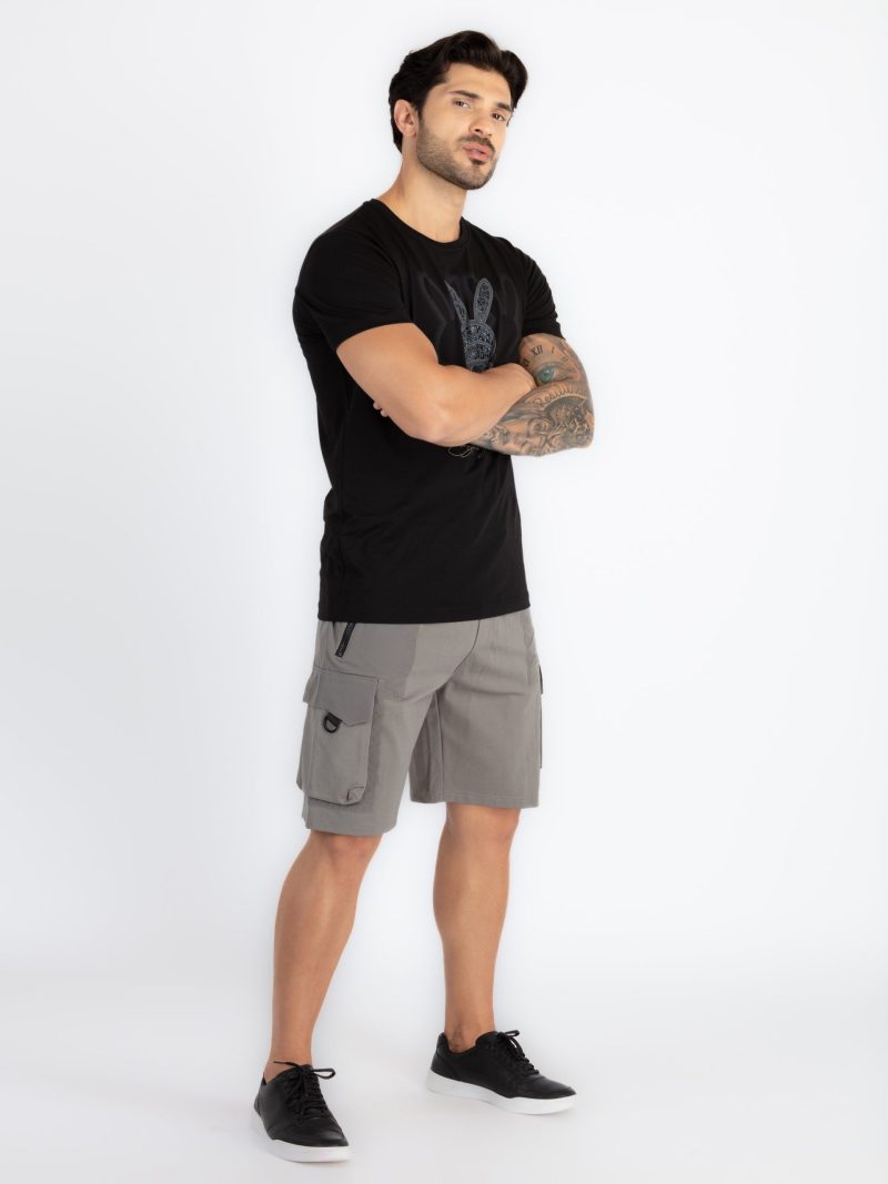 Status Quo Mens Solid Regular Fit Shorts