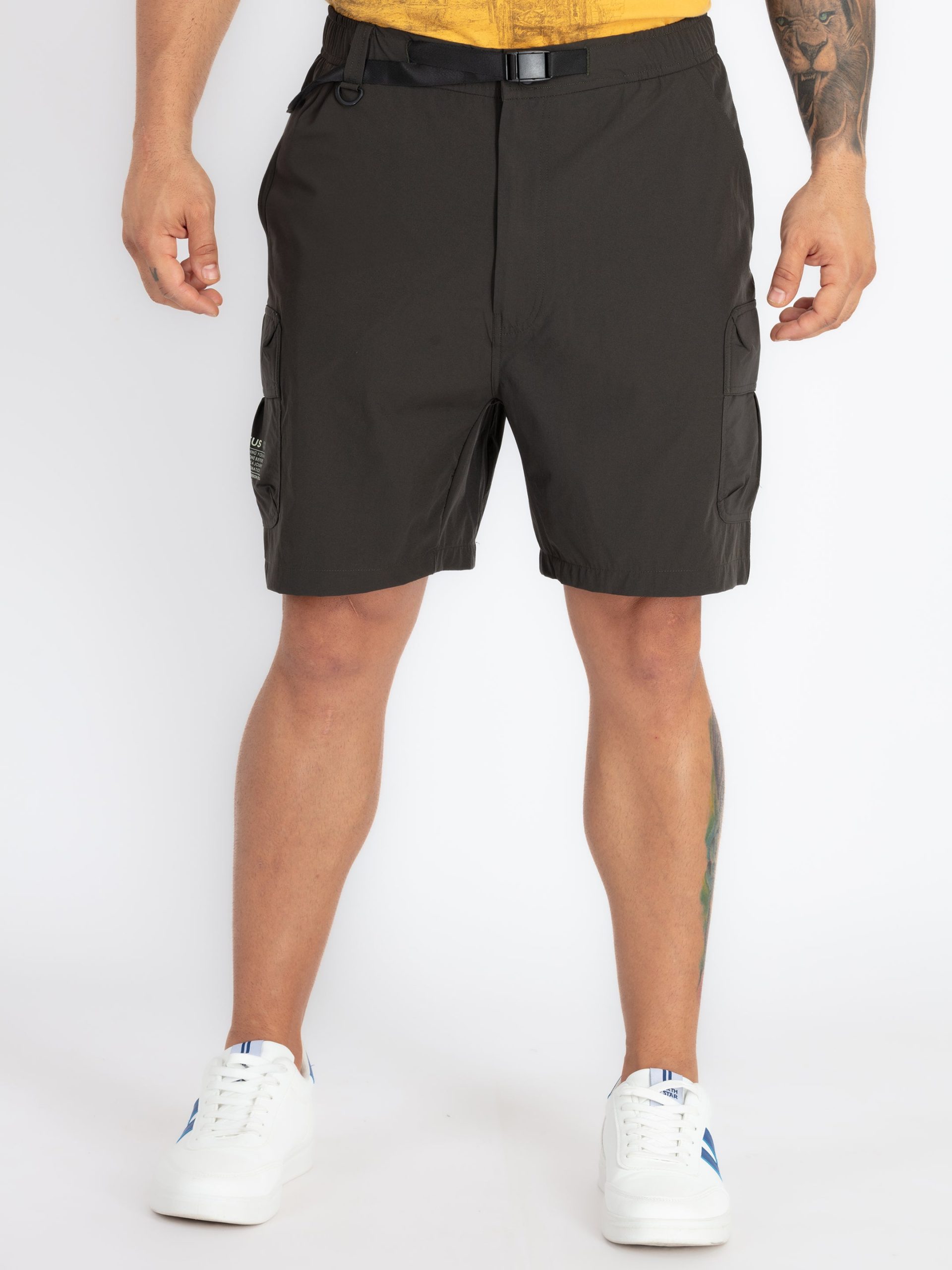 Status Quo Mens Solid Regular Fit Shorts