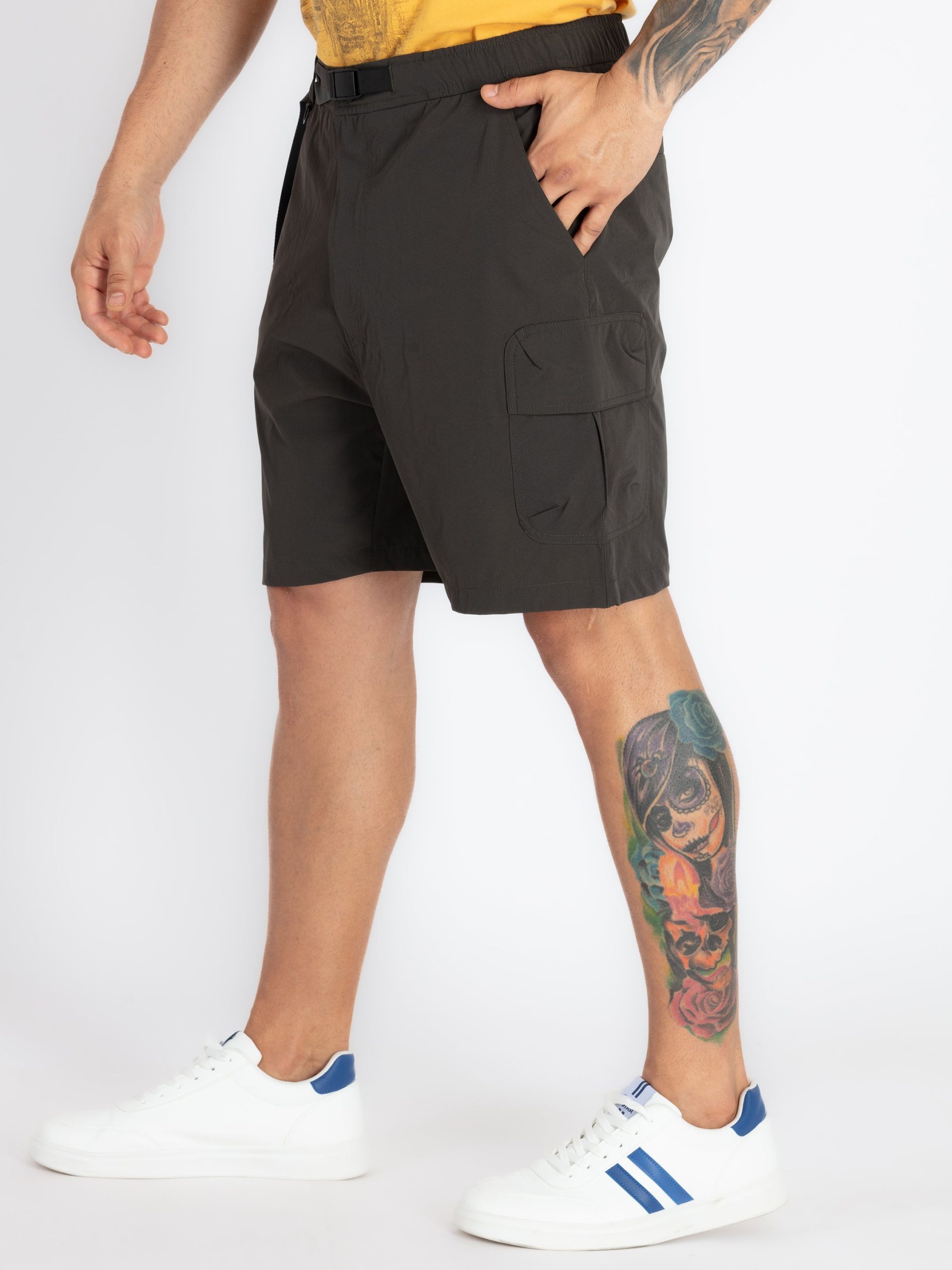 Status Quo Mens Solid Regular Fit Shorts