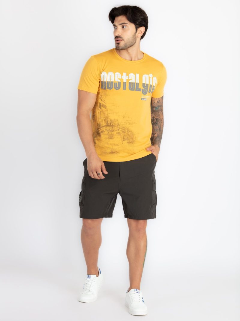 Status Quo Mens Solid Regular Fit Shorts