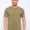 Status Quo Mens Solid V-Neck T-Shirt
