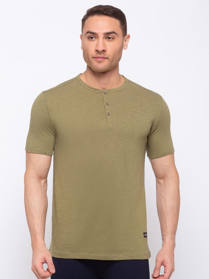 Status Quo Mens Solid V-Neck T-Shirt