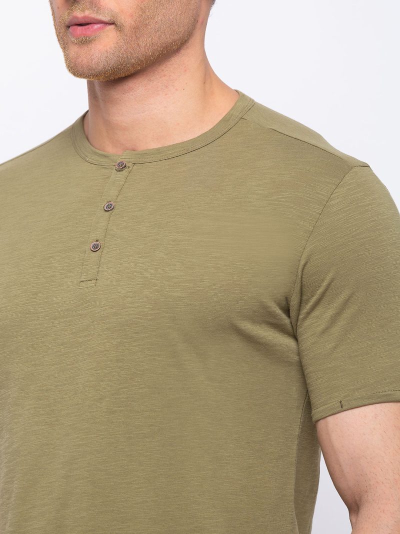 Status Quo Mens Solid V-Neck T-Shirt