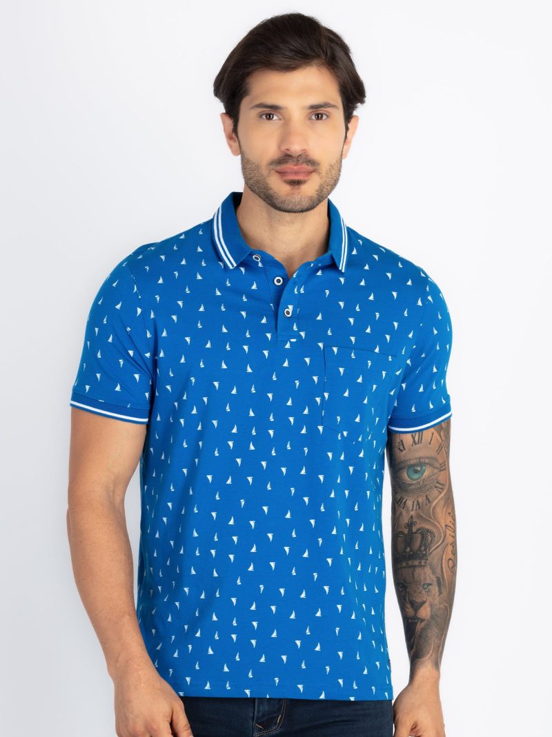 Status Quo Mens All Over Printed Polo T-Shirt