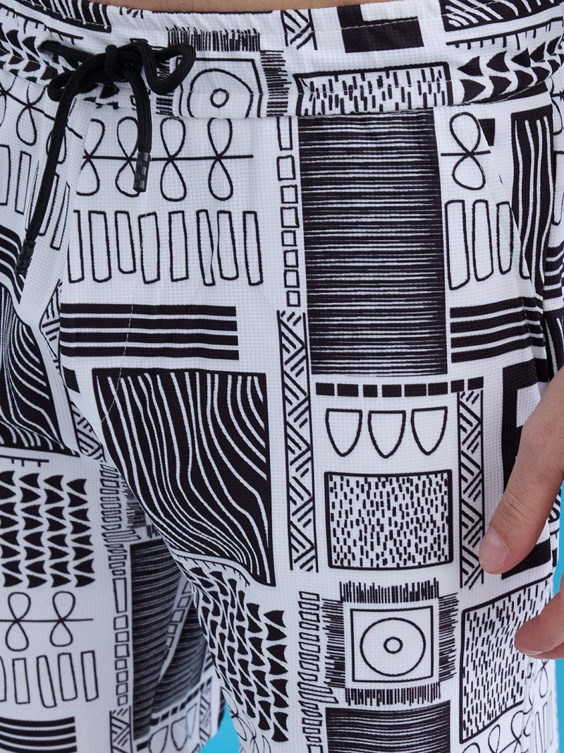 Status Quo Status Quo Printed Polo Collar Regular Fit Coordset With Drawstring