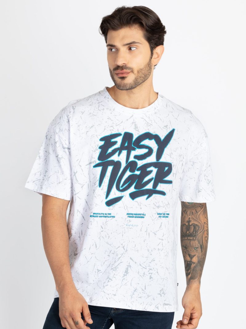 Status Quo Mens All Over Printed Oversized T-Shirt