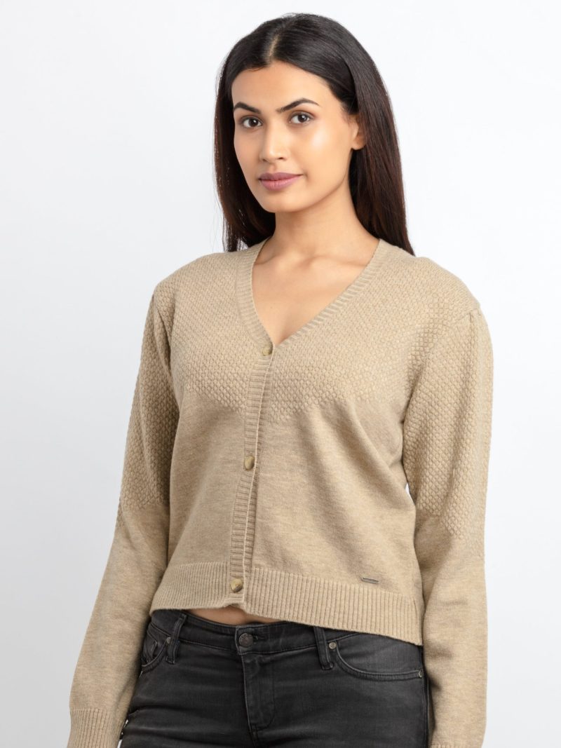 Status Quo Womens Solid V-Neck Sweater