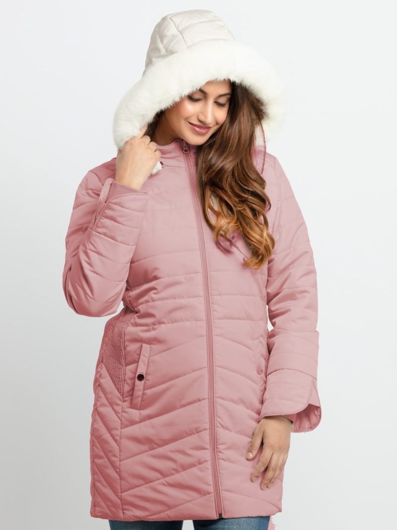 Status Quo Womens Quilted Hooded Jacket