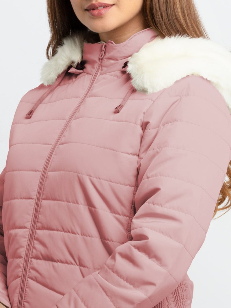 Status Quo Womens Quilted Hooded Jacket