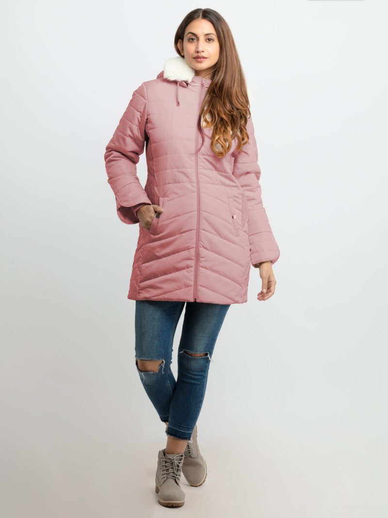 Status Quo Womens Quilted Hooded Jacket