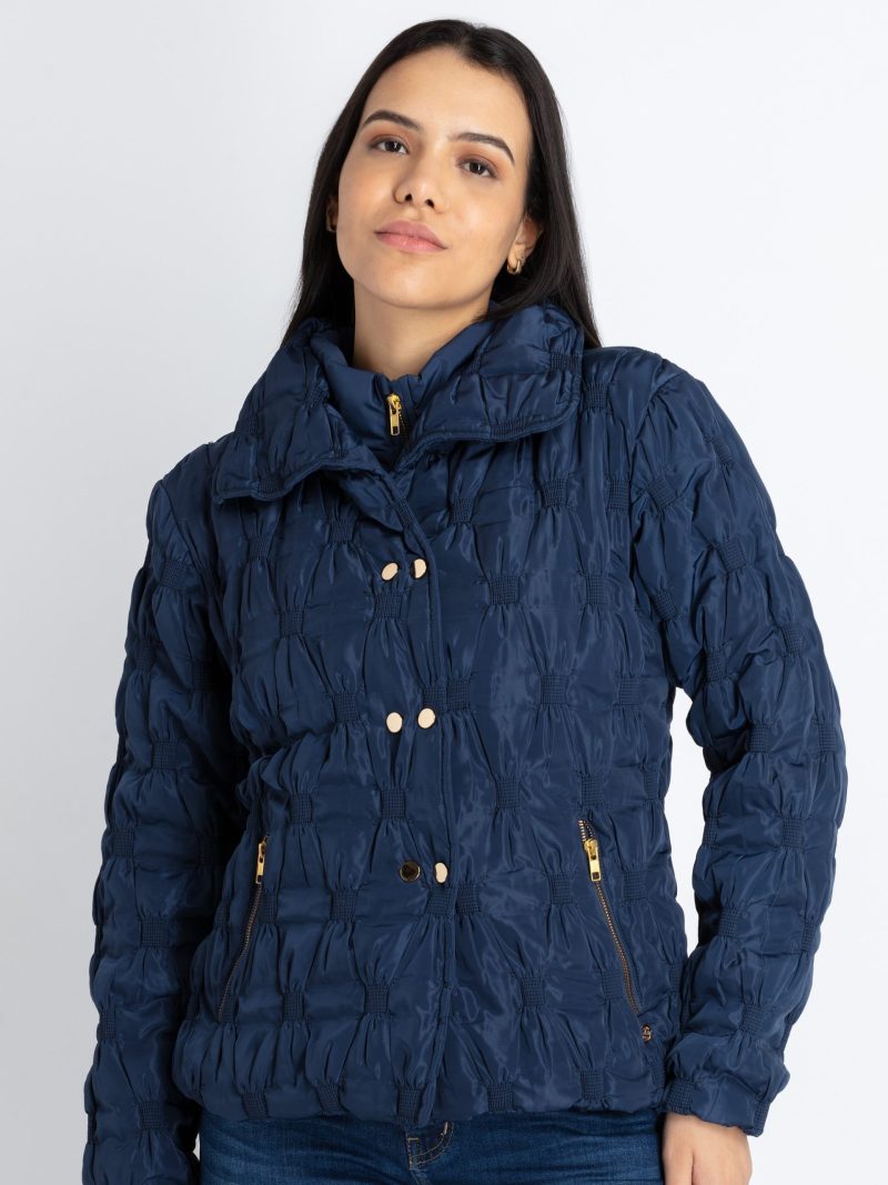 Status Quo Womens Quilted Collared Neck Jacket
