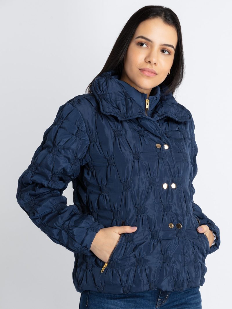 Status Quo Womens Quilted Collared Neck Jacket