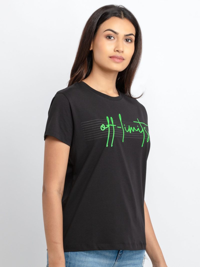 Status Quo Women'S Printed Round Neck T-Shirt