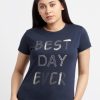 Womens Printed Round Neck T-Shirt