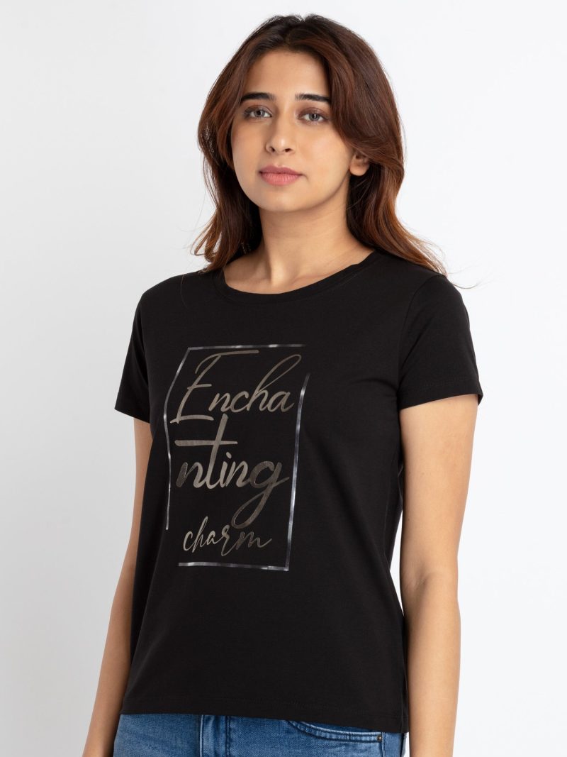 Status Quo Womens Printed Round Neck T-Shirt