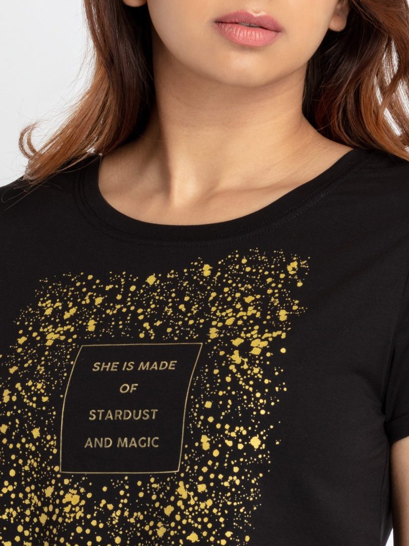 Status Quo Womens Printed Round Neck T-Shirt