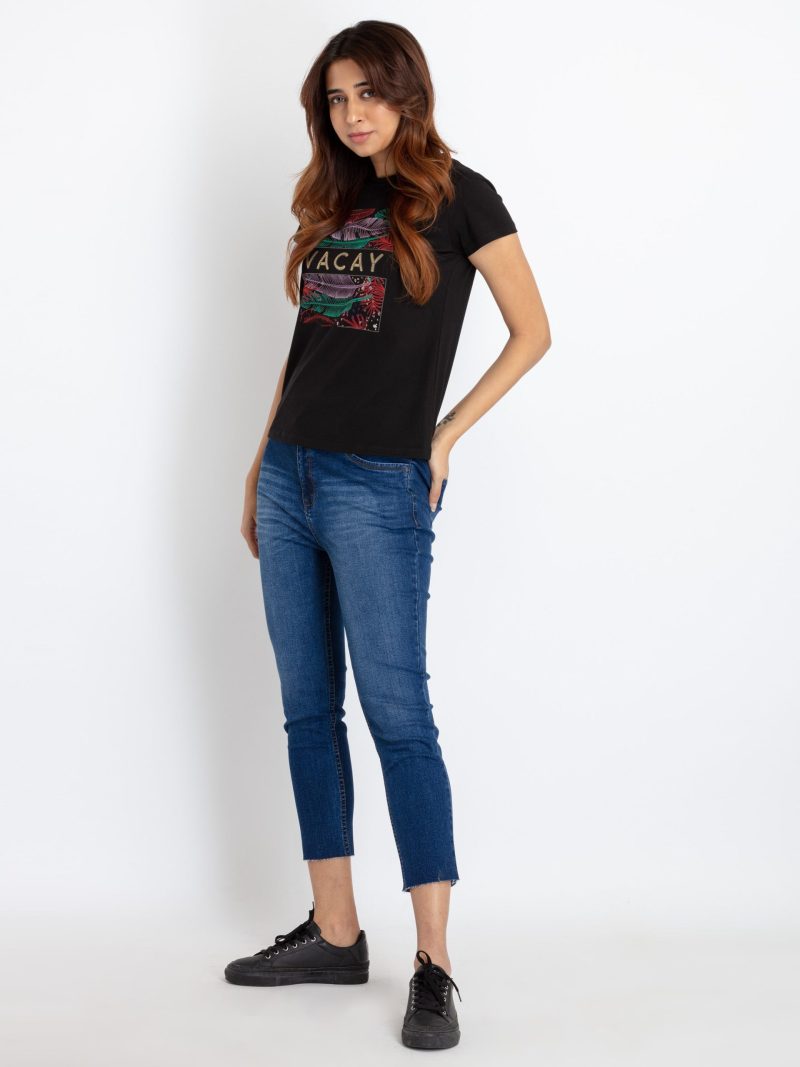 Status Quo Womens Printed Round Neck T-Shirt