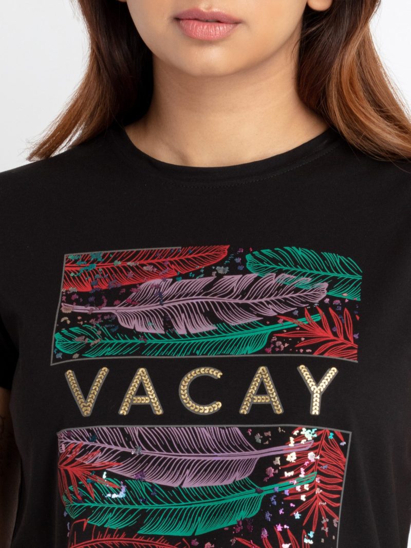 Status Quo Womens Printed Round Neck T-Shirt