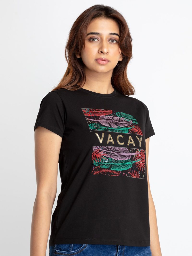 Status Quo Womens Printed Round Neck T-Shirt