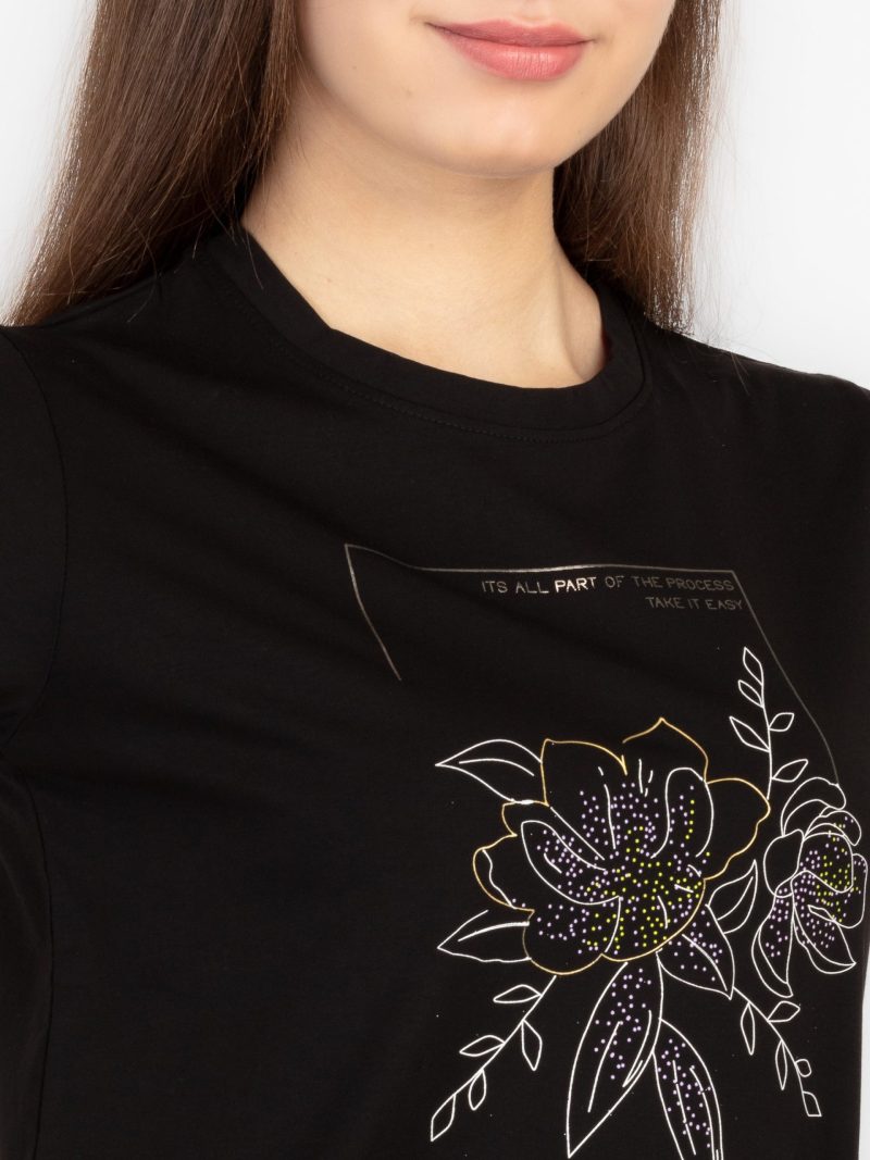 Status Quo Womens Printed Round Neck T-Shirt