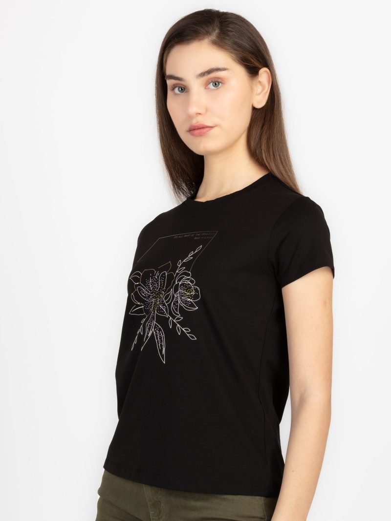 Status Quo Womens Printed Round Neck T-Shirt