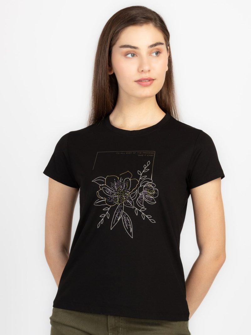 Status Quo Womens Printed Round Neck T-Shirt