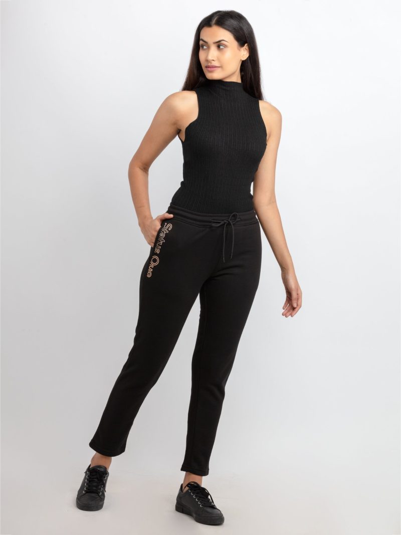 Status Quo Womens Solid Regular Fit Trackpants