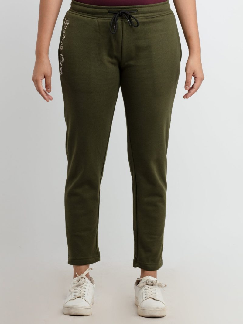 Status Quo Womens Solid Regular Fit Trackpants