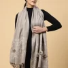 Floral Jacquard Printed Tasseled Stole