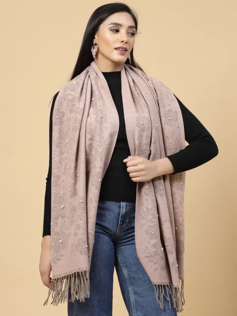 Woven Design Tasselled Stole