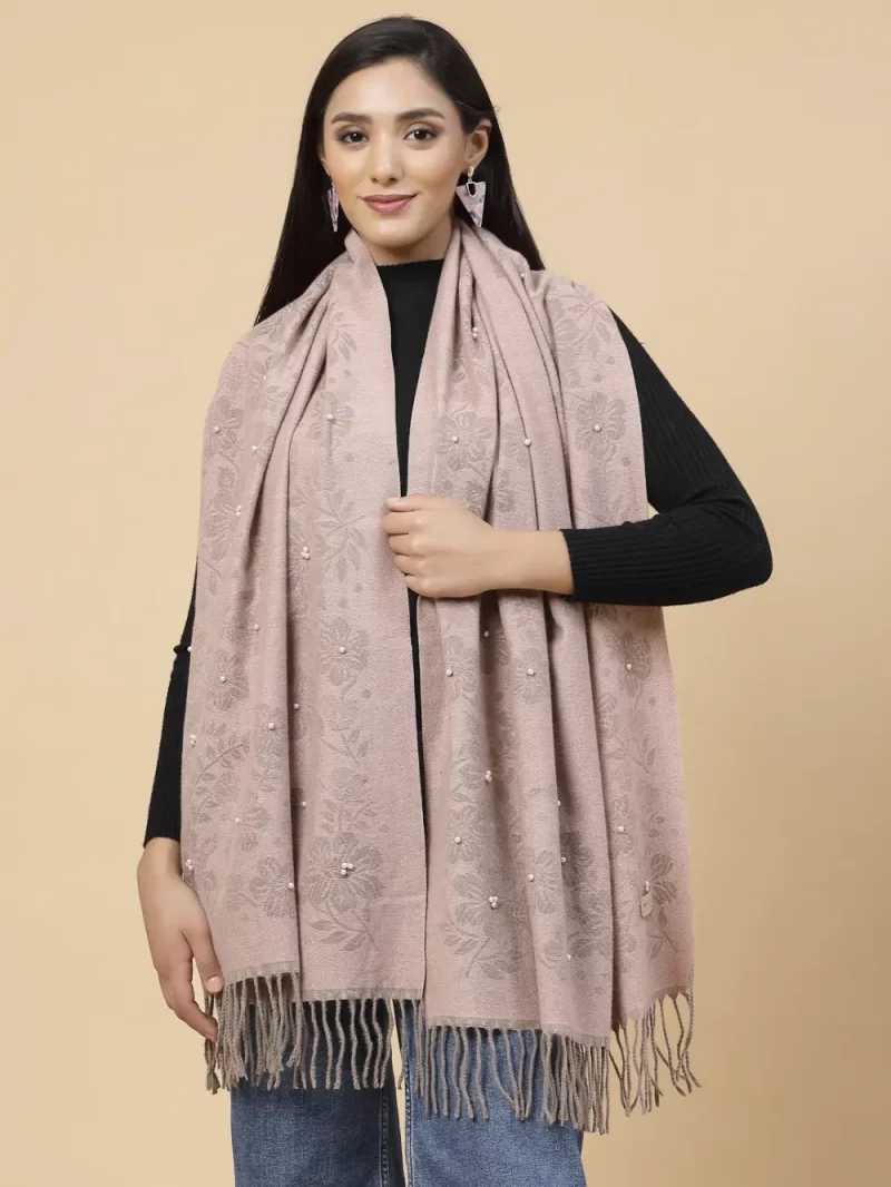 Woven Design Tasselled Stole