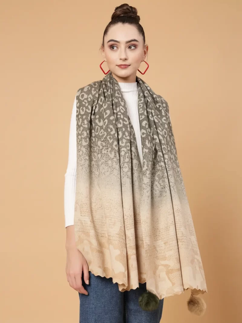 Printed Stole With Tasselled Border