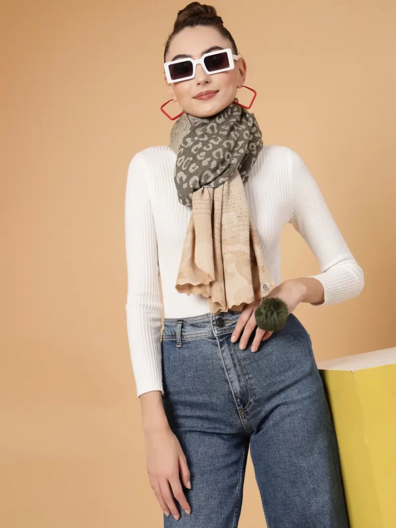 Printed Stole With Tasselled Border