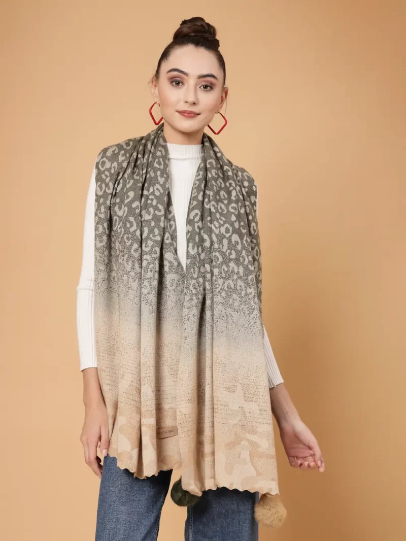 Printed Stole With Tasselled Border