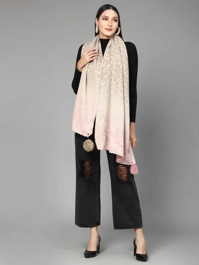 Printed Stole With Tasselled Border