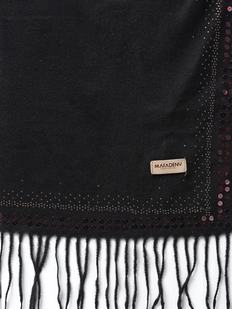 Winter Stole With Tasselled Border