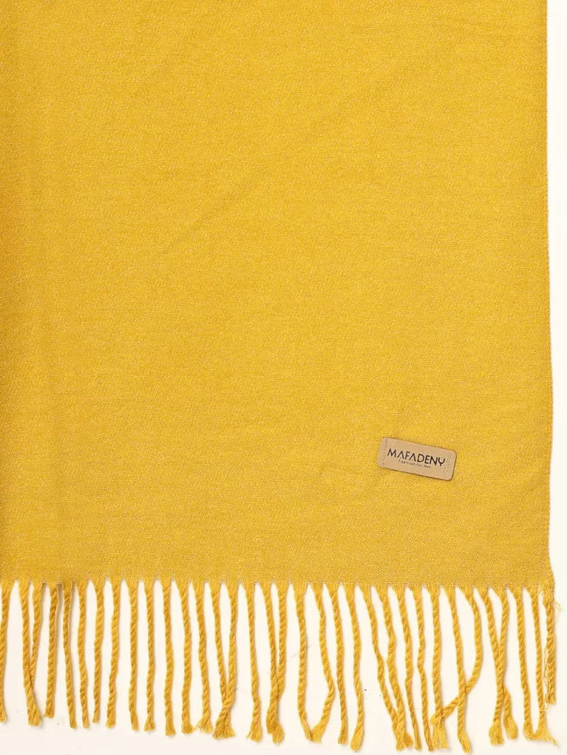 Women Solid Fringed Broder Stole